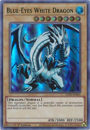 Amazon.com: Blue-Eyes White Dragon (Green) - LDS2-EN001 - Ultra